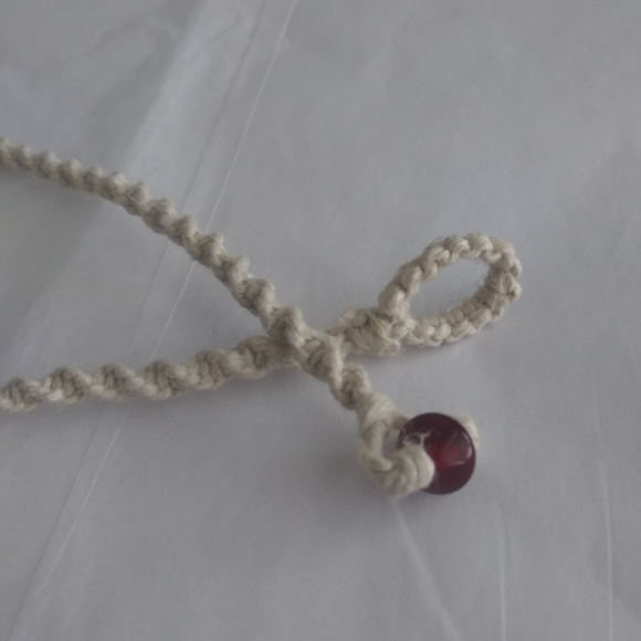 Twisted Teardrop Hemp Necklace - Picture 5 of 7
